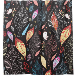 Autumn leaf texture shower curtain