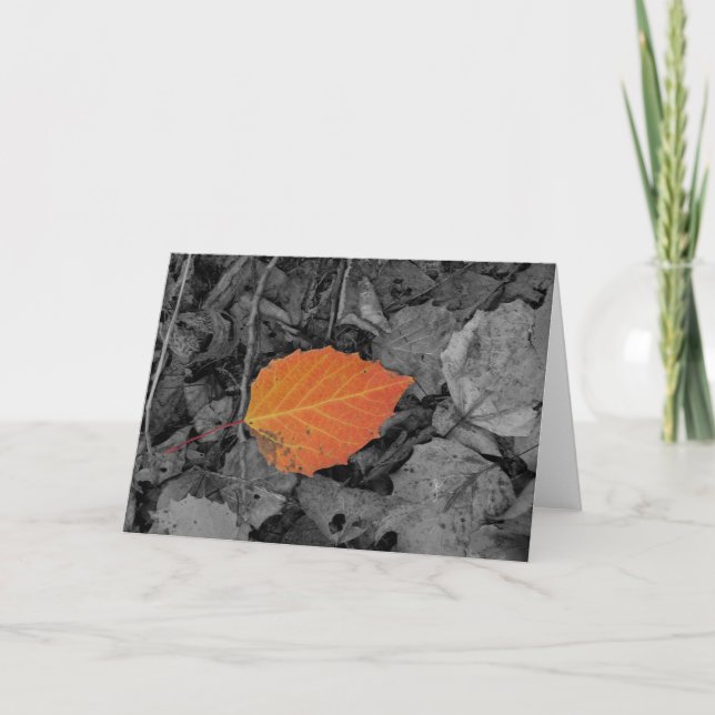 Autumn Leaf Thank You Card (Front)