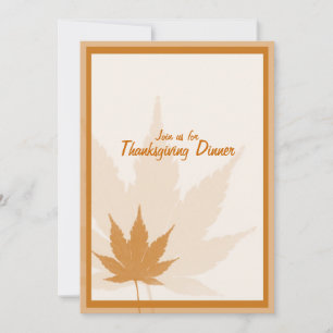 Autumn Leaf Thanksgiving Dinner Party Invitations