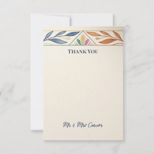 Autumn Leaf Wedding Thank You Card