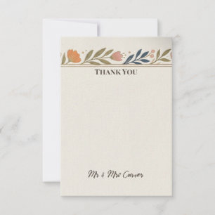 Autumn Leaf Wedding Thank You Card