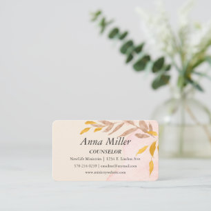 Autumn Leafy Counseling Ministry Business Card