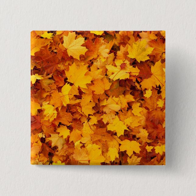 Autumn Leaves 15 Cm Square Badge (Front)