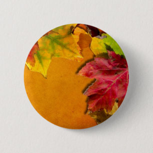 Autumn Leaves 1 6 Cm Round Badge