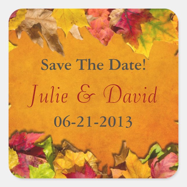 Autumn Leaves 1 Square Sticker (Front)