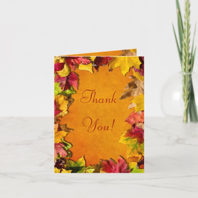 Autumn Leaves 1 Thank You Card (Front)
