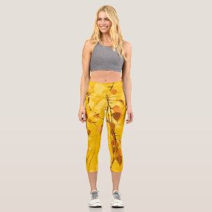 Autumn Leaves 3 Capri Leggings