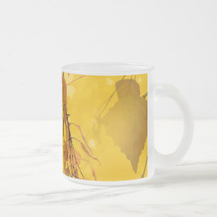 Autumn Leaves 3 Frosted Glass Coffee Mug
