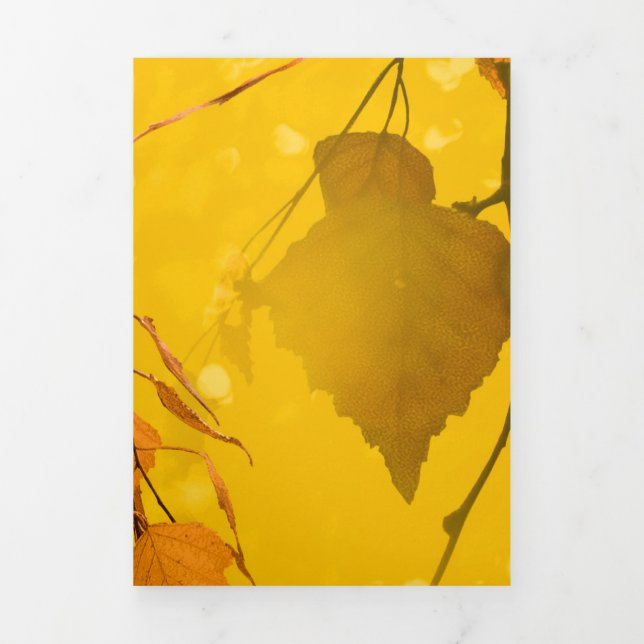 Autumn Leaves 3 Tri-Fold Holiday Card (Cover)
