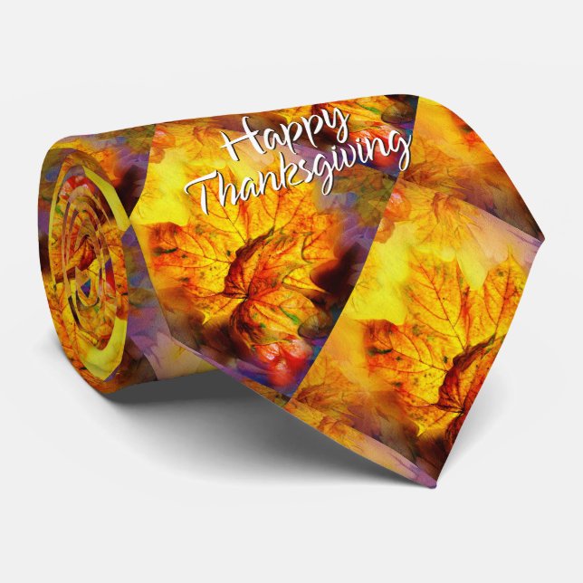 Autumn Leaves 4 Tie (Rolled)