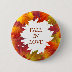 Autumn Leaves 6 Cm Round Badge