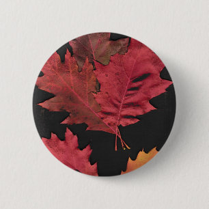 Autumn Leaves 6 Cm Round Badge