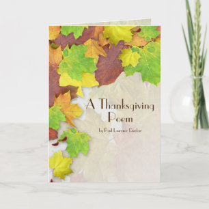 Autumn Leaves, A Thanksgiving Poem Card