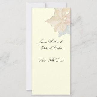 Autumn Leaves, A Wedding Save The Date Bookmark