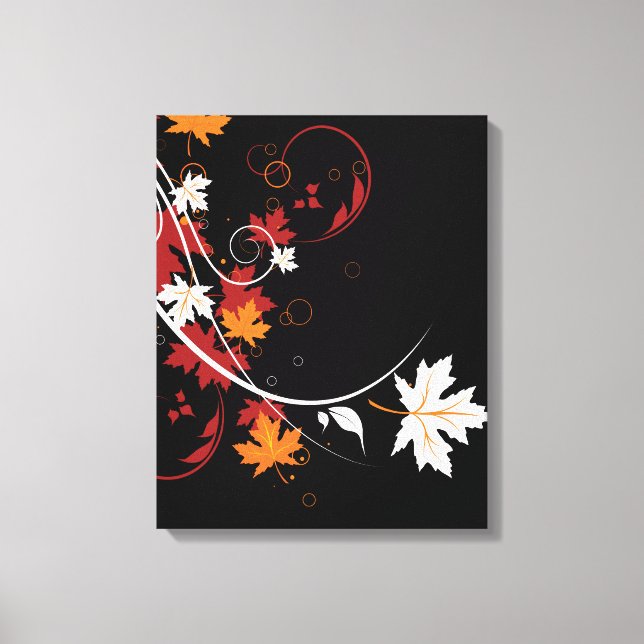 Autumn Leaves Abstract Canvas Print (Front)