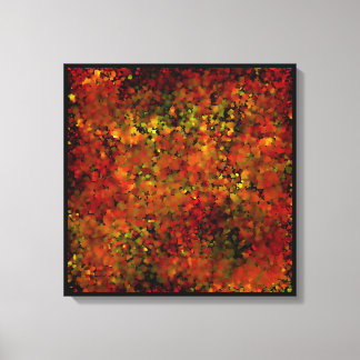 Autumn leaves abstract painting canvas print