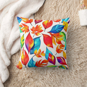 Autumn Leaves Abstract Pattern Cushion