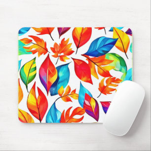 Autumn Leaves Abstract Pattern Mouse Mat