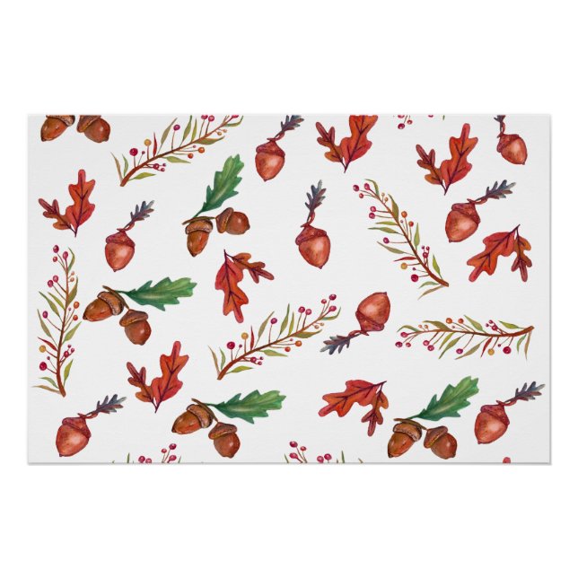 Autumn, Leaves , Acorn Poster (Front)