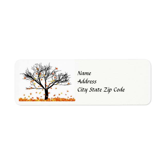 Autumn Leaves Address Label (Front)