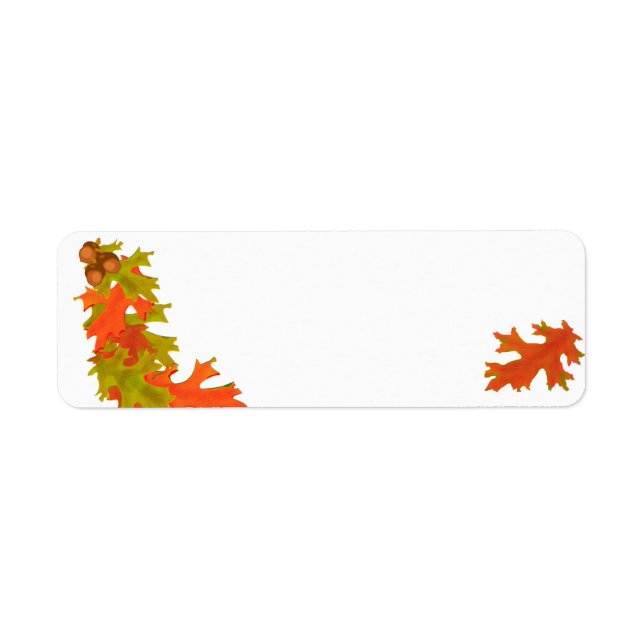Autumn leaves, address labels (Front)