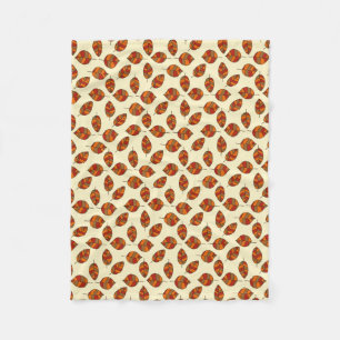 Autumn Leaves adjustable Red Leaf Pattern Fleece Blanket