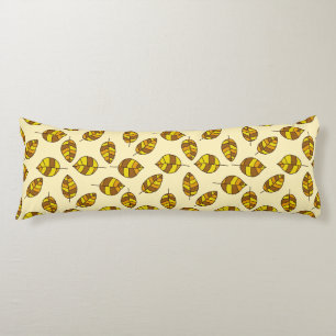 Autumn Leaves adjustable Yellow Leaf Pattern Body Cushion
