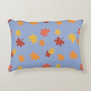 Autumn leaves all-over pattern decorative cushion