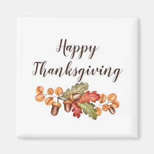 Autumn leaves and acorns custom magnet
