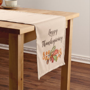 Autumn leaves and acorns custom short table runner