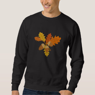 Autumn Leaves And Acorns Fall For Women Thanksgivi Sweatshirt