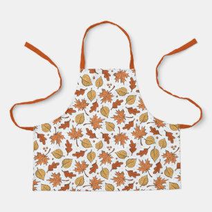 Autumn Leaves and Acorns Pattern Apron