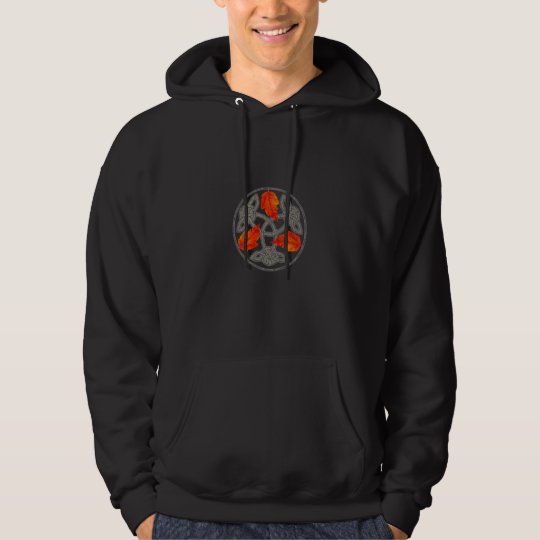 Autumn Leaves and Celtic Knot Hooded Top