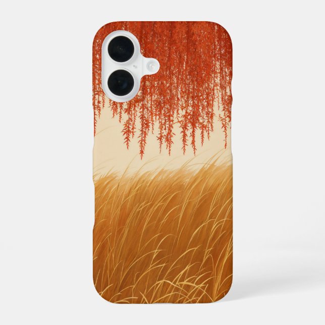 Autumn Leaves and Golden Field Phone Case (Back)