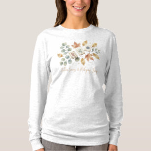 Autumn Leaves and Mahjong Breeze Vintage T-Shirt