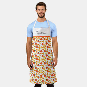 Autumn Leaves And Pumpkins Apron