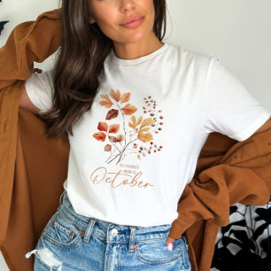 Autumn Leaves and Quote  T-Shirt