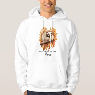 Autumn Leaves and Sloth Please Hoodie