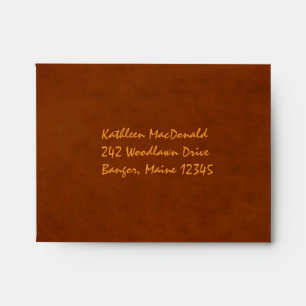 Autumn Leaves and Stripes Envelope for Reply Card