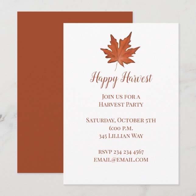 Autumn Leaves Announcement (Front/Back)