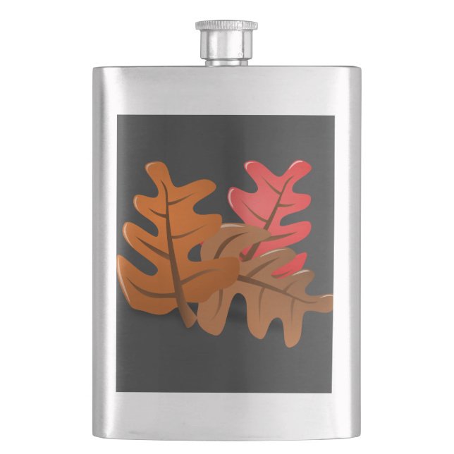 Autumn Leaves are Falling Hip Flask (Front)