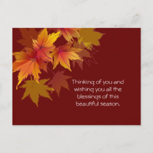 Autumn Leaves are Falling Postcard