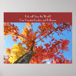 Autumn Leaves art prints Kids will Save the World!