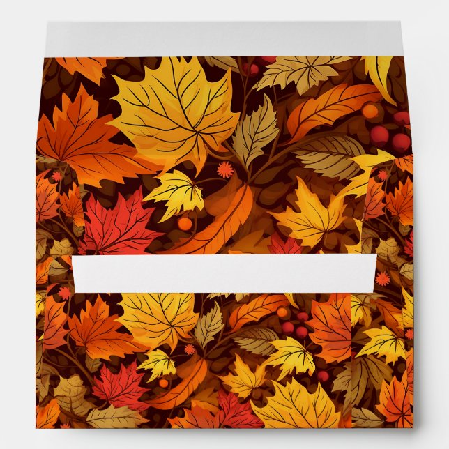 Autumn Leaves Baby Shower  Envelope (Back (Bottom))