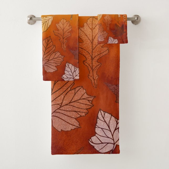 Autumn Leaves Bath Towel Set (Insitu)
