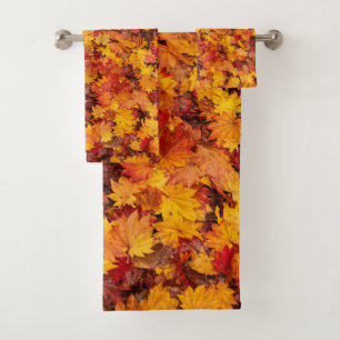 AUTUMN LEAVES BATH TOWEL SET