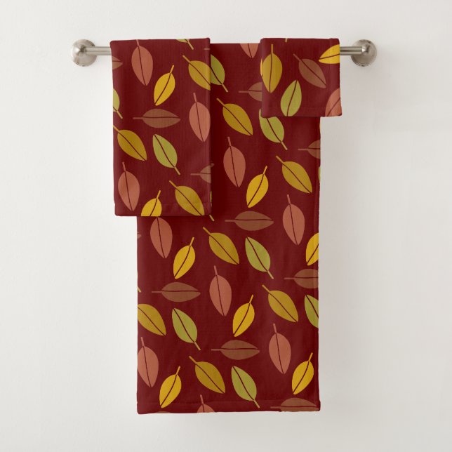 Autumn Leaves Bath Towel Set (Insitu)