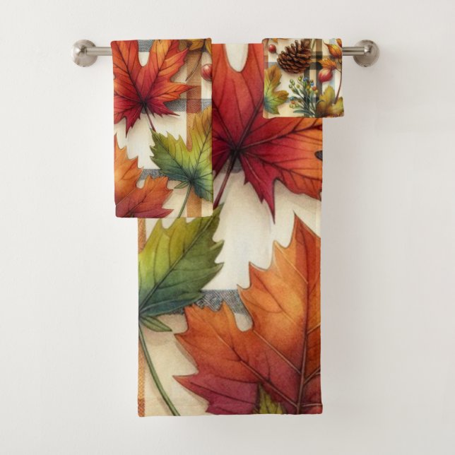 Autumn Leaves  Bath Towel Set (Insitu)