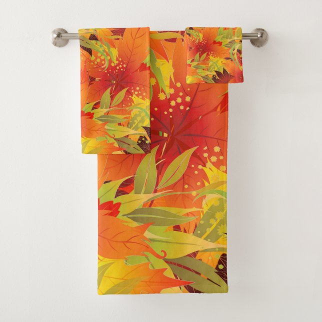 Autumn Leaves  Bath Towel Set (Insitu)