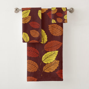 Autumn Leaves Bathroom Towel Set